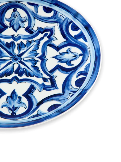 Shop Dolce & Gabbana Set-of-two Dinner Plates In Blue