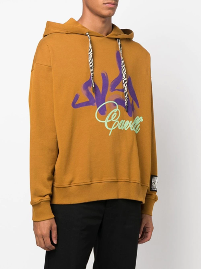 Shop Just Cavalli Logo-print Pullover Hoodie In Brown