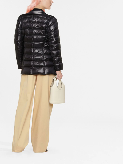 Herno Zip-up Padded Short Jacket In Black