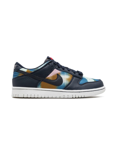 Shop Nike Dunk Low "graffiti Navy" Sneakers In Blue