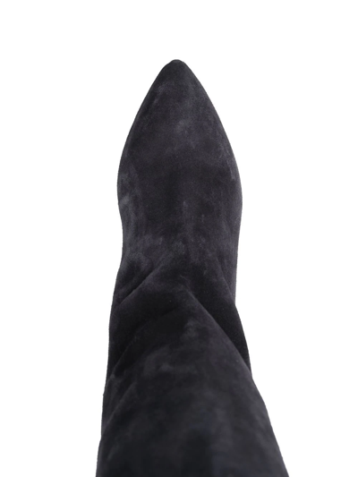 Shop Isabel Marant Skarlet 20mm Knee-high Suede Boots In Black