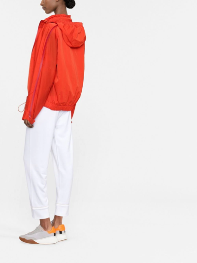 Shop Stella Mccartney Elasticated-waist Zip-up Track Pants In White