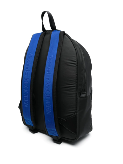 Shop Alexander Mcqueen Logo-print Two-tone Backpack In Black