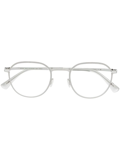 Shop Mykita Round-frame Glasses In Silver