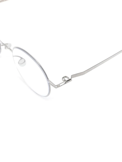 Shop Mykita Round-frame Glasses In Silver