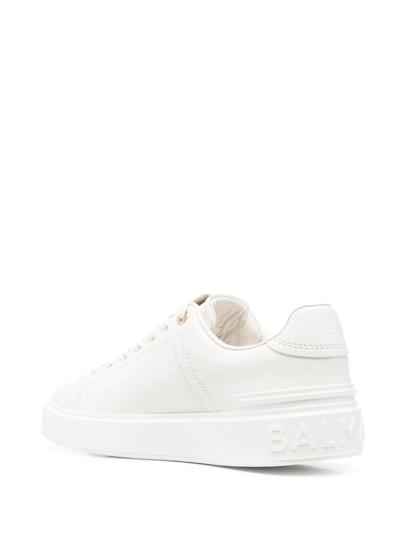 Shop Balmain B Court Low-top Sneakers In White