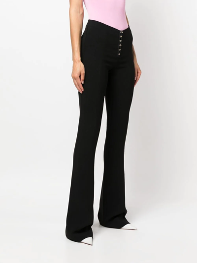 Shop Blumarine Hook-fastening Skinny Trousers In Black