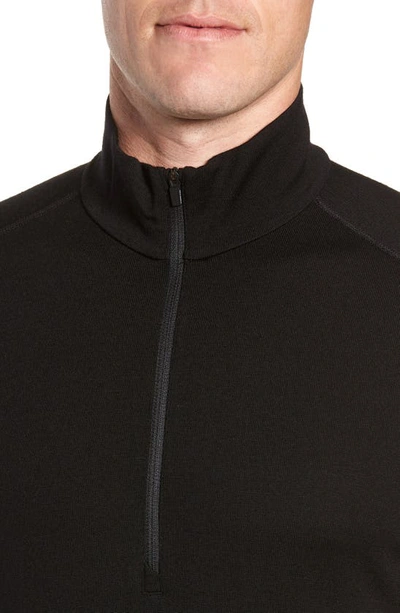 Shop Icebreaker 260 Tech Merino Wool Half Zip Base Layer Top In Black