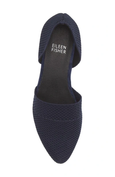 Shop Eileen Fisher Hallo Knit D'orsay Pump In Midnight