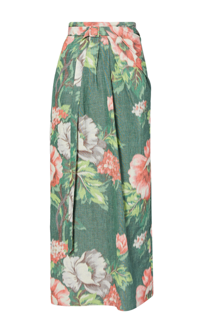 Shop Erdem Women's Charlotte Belted Maxi Skirt In Floral