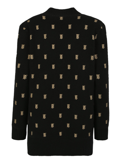 Shop Burberry The  Cashmere Blend Cardigan Features The Unmistakable Brand Monogram In Black