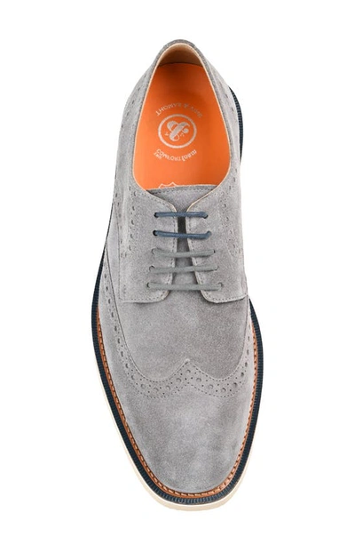 Shop Thomas & Vine Chadwick Wingtip Derby In Grey