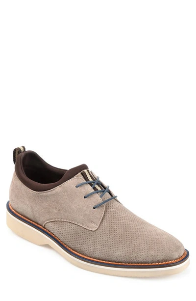 Shop Thomas & Vine Desmond Perforated Derby In Taupe
