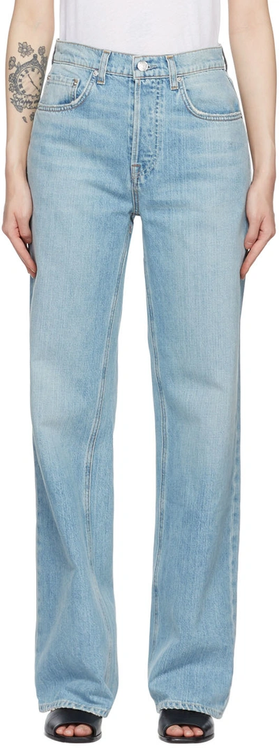 Shop Grlfrnd Blue Brooklyn Jeans In Miracle Mile G1648