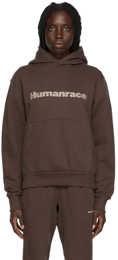 Shop Adidas X Humanrace By Pharrell Williams Brown Humanrace Basics Hoodie