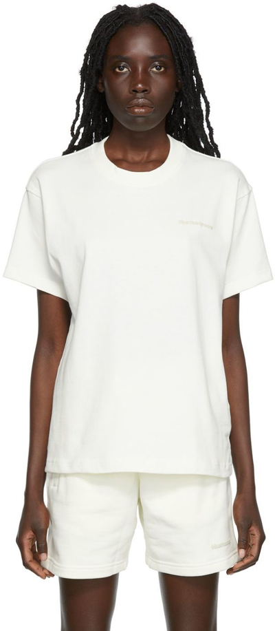 Shop Adidas X Humanrace By Pharrell Williams Off-white Humanrace Basics T-shirt In Off White