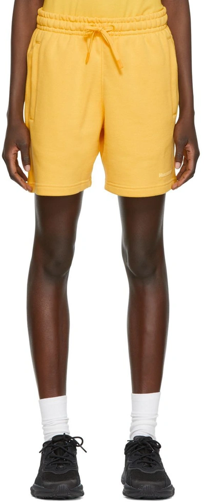 Shop Adidas X Humanrace By Pharrell Williams Yellow Humanrace Basics Shorts In Bold Gold