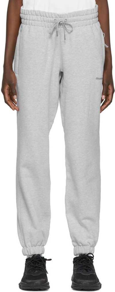 Shop Adidas X Humanrace By Pharrell Williams Gray Humanrace Basics Lounge Pants In Light Grey Heather