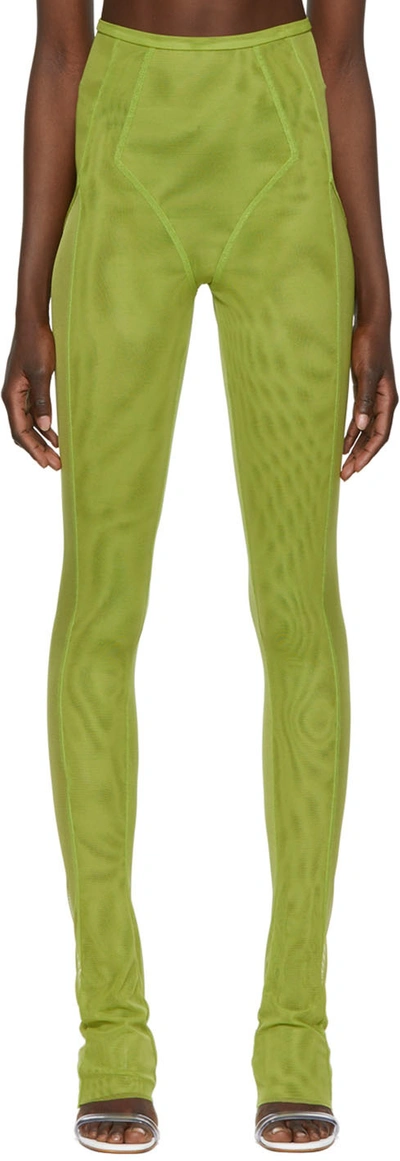 Kathryn Bowen Green Skater Leggings In Lime