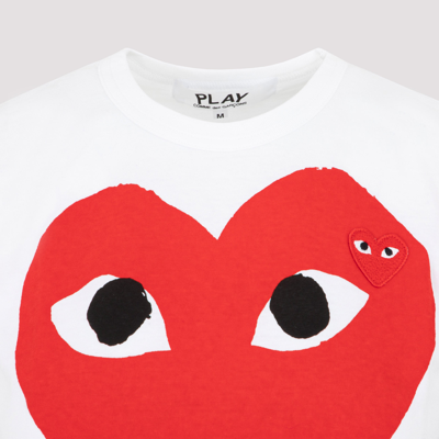 Shop Comme Des Garçons Play T-shirt Tshirt In White