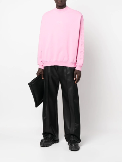 Shop Balenciaga Bb Paris Icon Sweatshirt In Pink