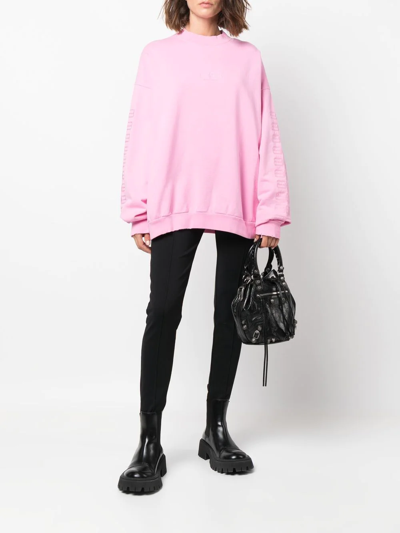 Shop Balenciaga Bb Paris Icon Sweatshirt In Pink