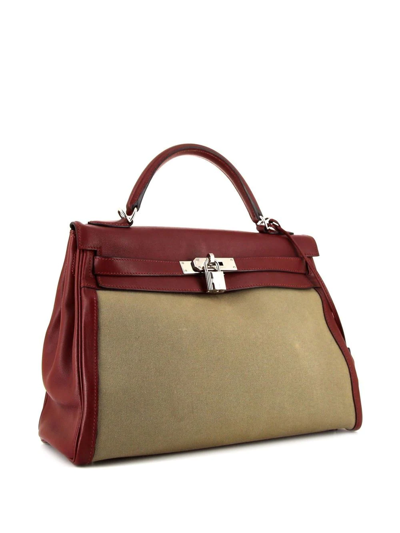 Pre-owned Hermes  Kelly 32 Handbag In Red