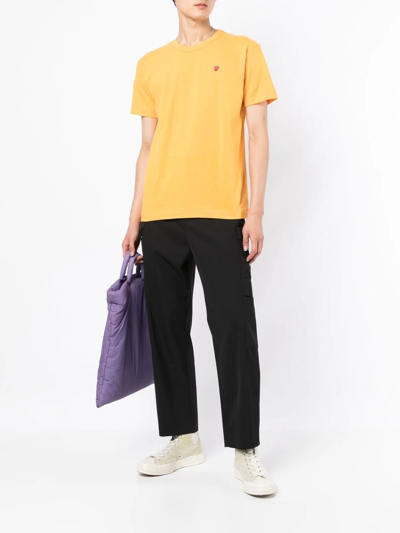 Shop Comme Des Garçons Play Crew-neck T-shirt In Yellow