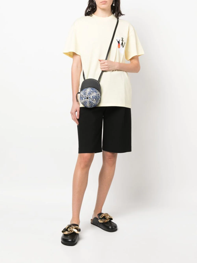 Shop Jw Anderson Embroidered-logo T-shirt In Yellow
