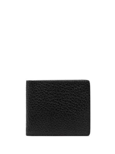 Shop Maison Margiela Stitch-detail Leather Wallet In Black