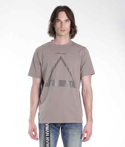 Shop Hvman Chosen To Prevail Novelty Tee Triangle Transcend Ity In Grey