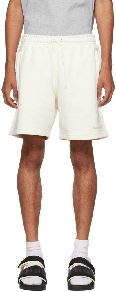 Shop Adidas X Humanrace By Pharrell Williams Off-white Humanrace Basics Shorts In Off White