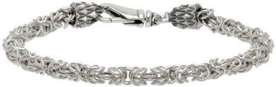 Shop Emanuele Bicocchi Silver Byzantine Chain Bracelet