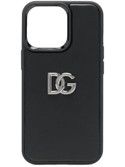 Shop Dolce & Gabbana Cover For Iphone 13 Pro With Logo In Black