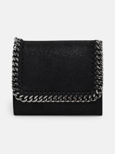 Shop Stella Mccartney Black Polyester Small Falabella Wallet