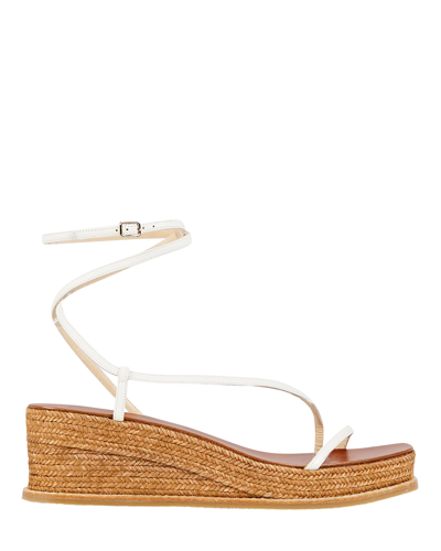 Shop Jimmy Choo Drive Platform Espadrille Wedge Sandals In White