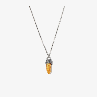 Shop Lyly Erlandsson Sterling Silver The Ghost Crystal Pendant Necklace