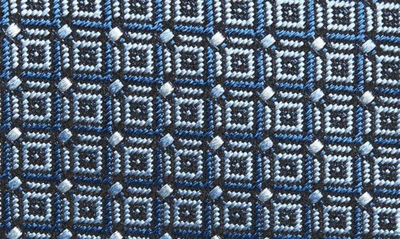 Shop Zegna Ties Doppia Trama Light Blue Silk Jacquard Tie