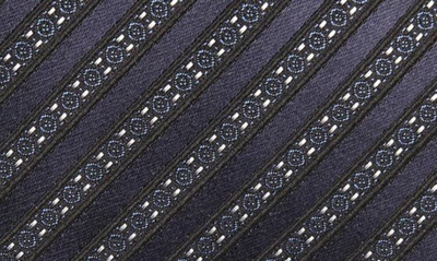 Zegna Ties Cento Fili Dark Blue Silk Jacquard Tie In Navy