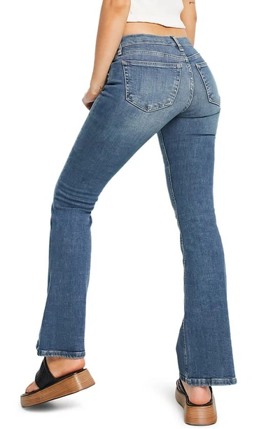 Topshop Jamie Low Rise Bootcut Jeans In Authentic Wash-blue | ModeSens