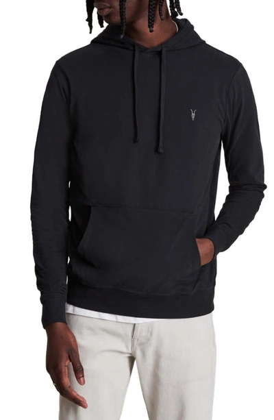 Shop Allsaints Brace Hoodie In Jet Black