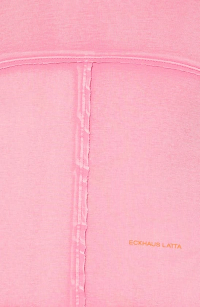 Shop Eckhaus Latta Lapped Cotton Jersey Top In Petunia