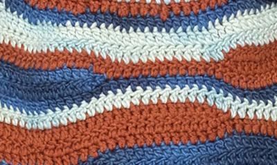 Shop Sea Wavy Crochet Wool Sweater In Multi