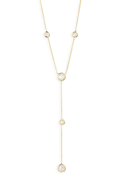 Roberto Coin 18k Yellow Gold Diamonds By The Inch Diamond Bezel Lariat Necklace, 16-18 In Yellow Gold