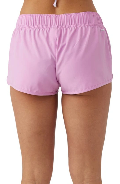 Shop O'neill Laney Stretch Tie Waist Board Shorts In Passionfruit