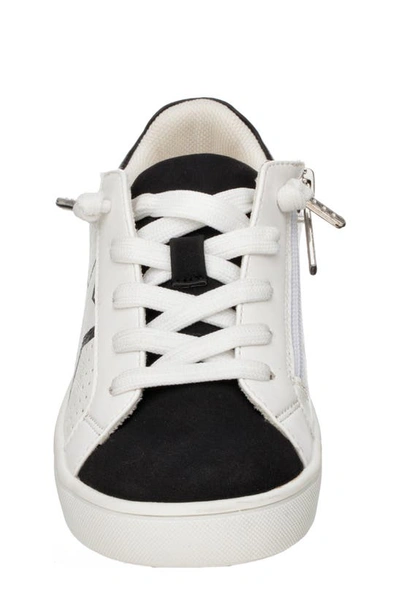 Shop Nina Fallon Sneaker In White Crinkle/ Nubuck