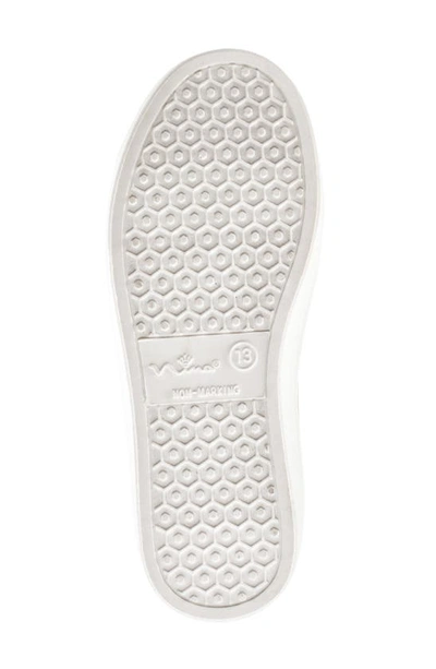 Shop Nina Fallon Sneaker In Silver Crinkle/ Nubuck