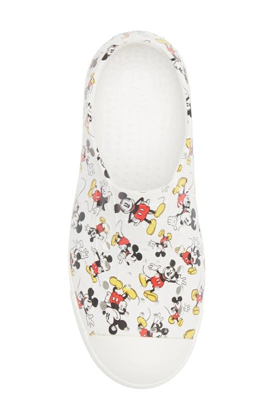 Shop Native Shoes X Disney Kids' Jefferson Print Slip-on Sneaker In Shell White/mickey Print