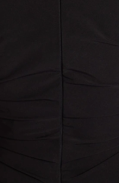 Shop Bottega Veneta Adjustable Ruching Stretch Nylon Dress In Black