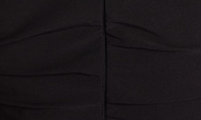 Shop Bottega Veneta Adjustable Ruching Stretch Nylon Dress In Black